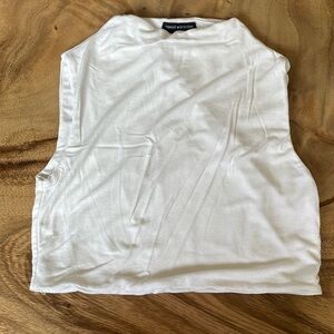 Cream colored lined cropped tank